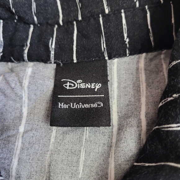 Disney Womens Size Medium The Nightmare Before Christmas Pinstripe Dress - Picture 5 of 9